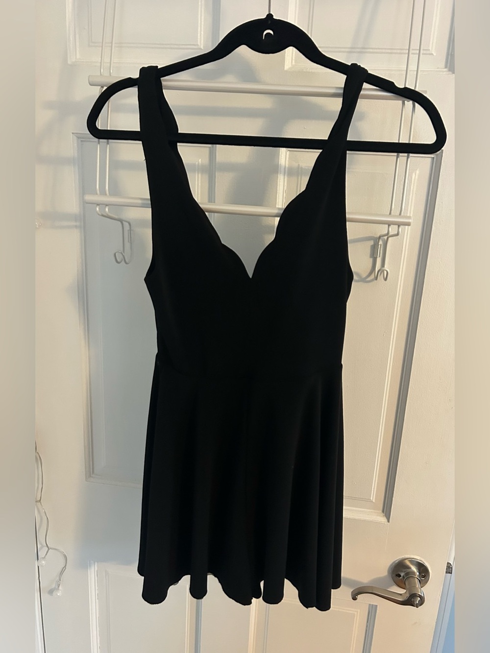 Kimchi Blue Black V-Neck Fit & Flare Mini Dress - Picture 2 of 5